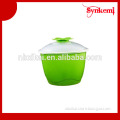 Colorful plastic food storage containers
